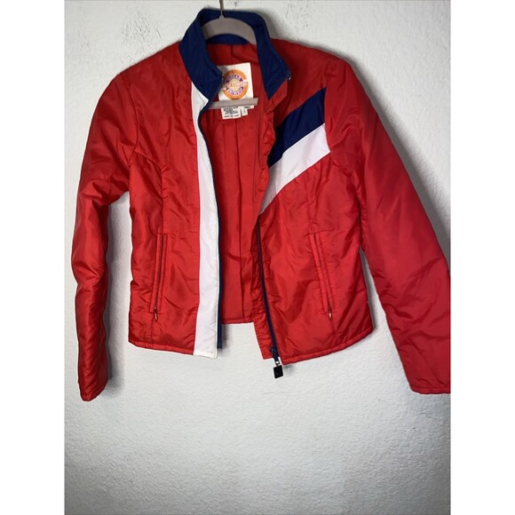 Vintage Saska Ski Jacket Red Retro city S 70s 80s 90s y2k mountain - Picture 1 of 8